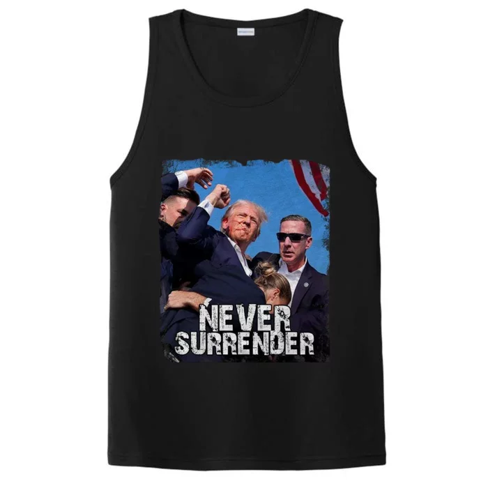 Pray For President Trump Never Surrender Performance Tank