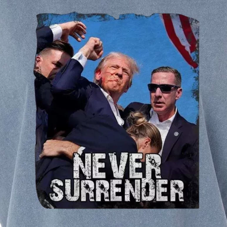 Pray For President Trump Never Surrender Garment-Dyed Women's Muscle Tee