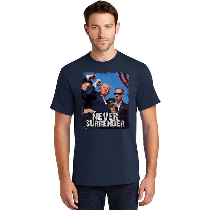 Pray For President Trump Never Surrender Tall T-Shirt