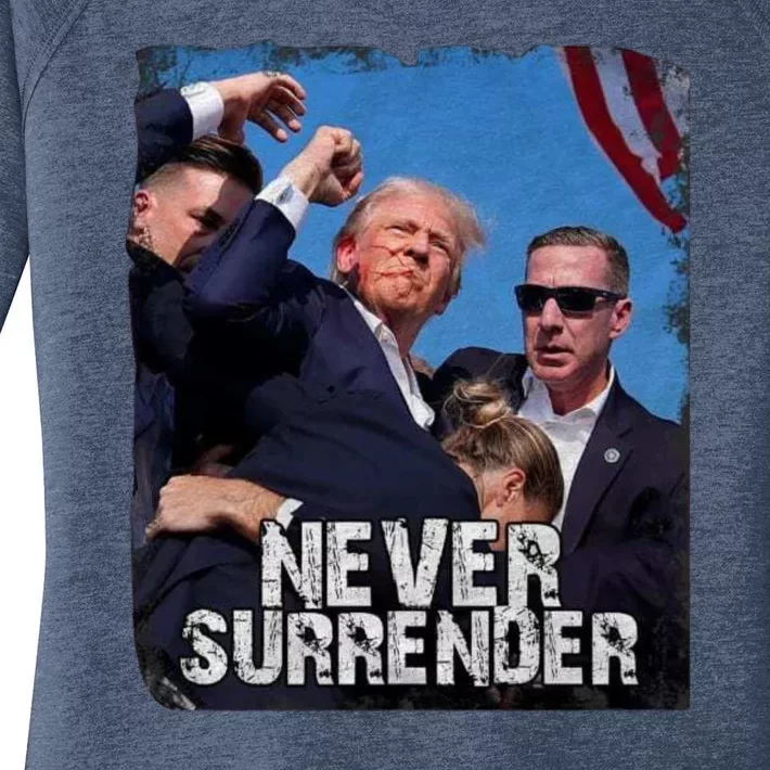 Pray For President Trump Never Surrender Women's Perfect Tri Tunic Long Sleeve Shirt