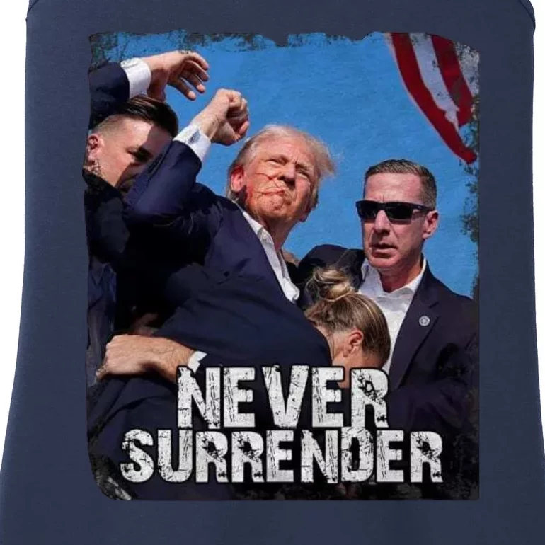 Pray For President Trump Never Surrender Ladies Essential Tank