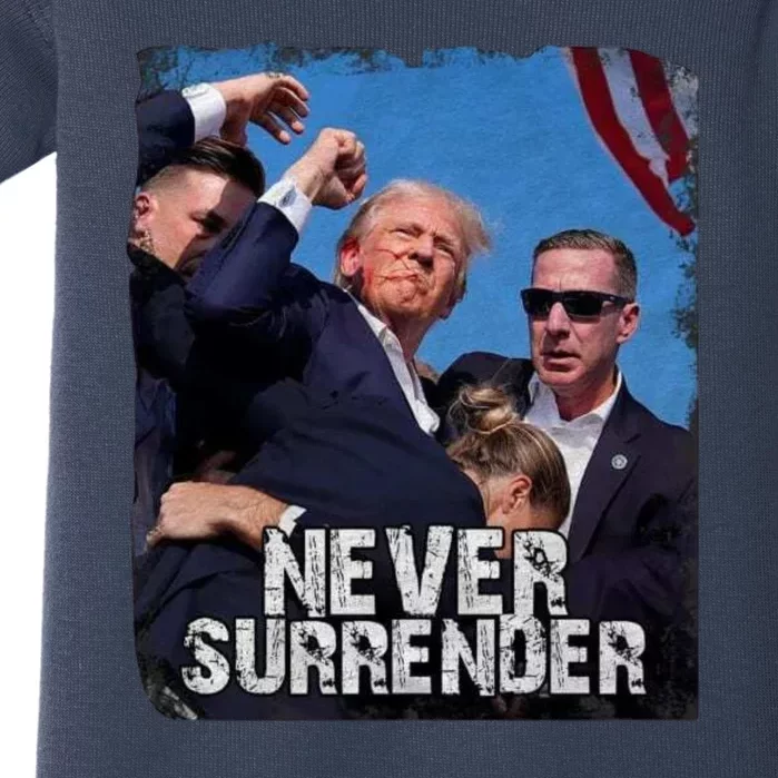 Pray For President Trump Never Surrender Baby Bodysuit