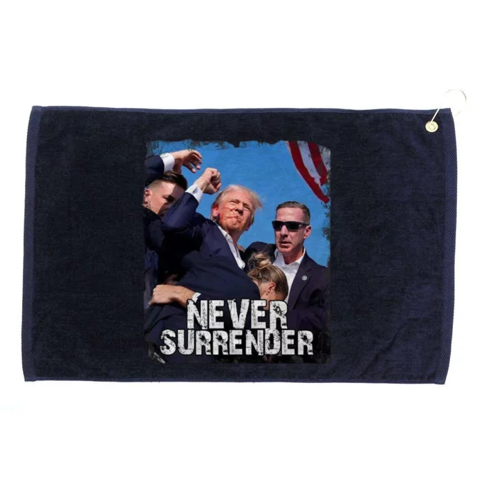 Pray For President Trump Never Surrender Grommeted Golf Towel