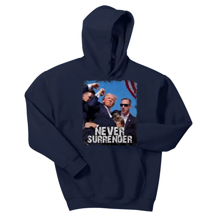 Pray For President Trump Never Surrender Kids Hoodie