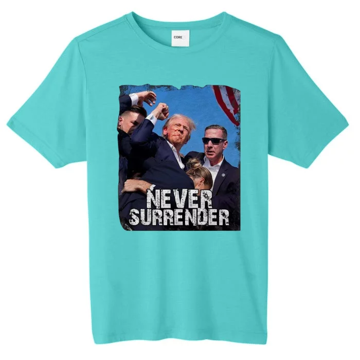 Pray For President Trump Never Surrender ChromaSoft Performance T-Shirt