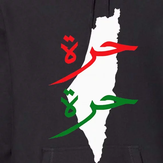 Palestine Free Palestine In Arabic Free Gaza Palestine Flag Premium Hoodie