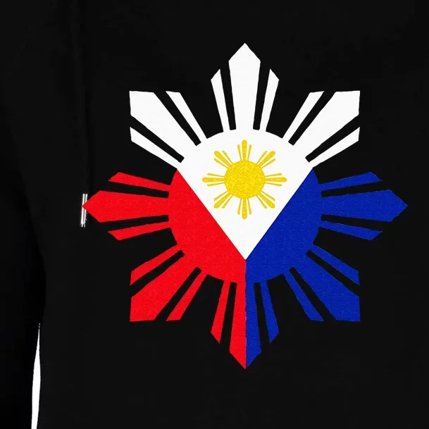 Philippine Flag Pinoy Flag Filipino Pinoy Sun Womens Funnel Neck Pullover Hood