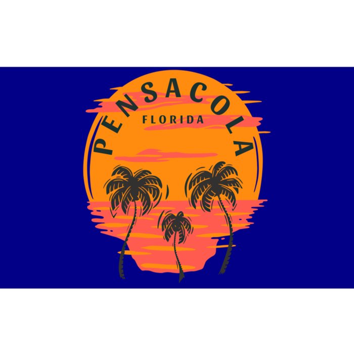 Pensacola Florida Palm Trees Sunset Skull Beach Vacation Gift Bumper Sticker