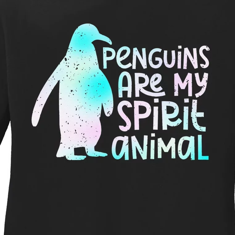 Penguin Funny Penguin Penguin Lover Ladies Long Sleeve Shirt