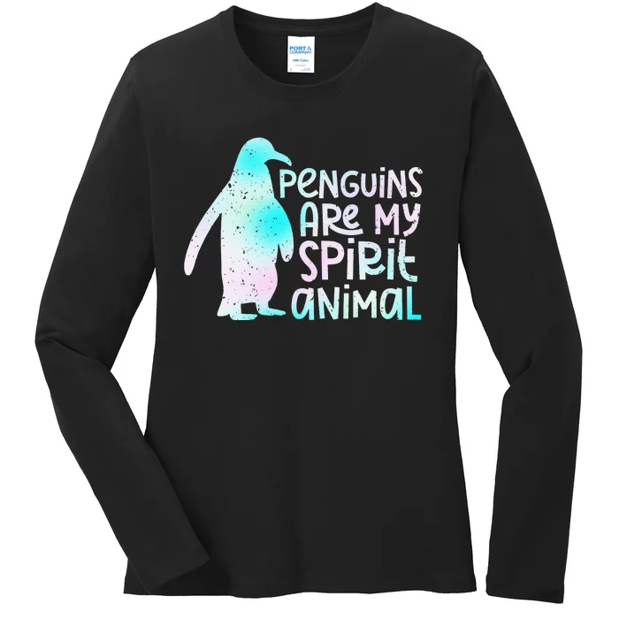 Penguin Funny Penguin Penguin Lover Ladies Long Sleeve Shirt