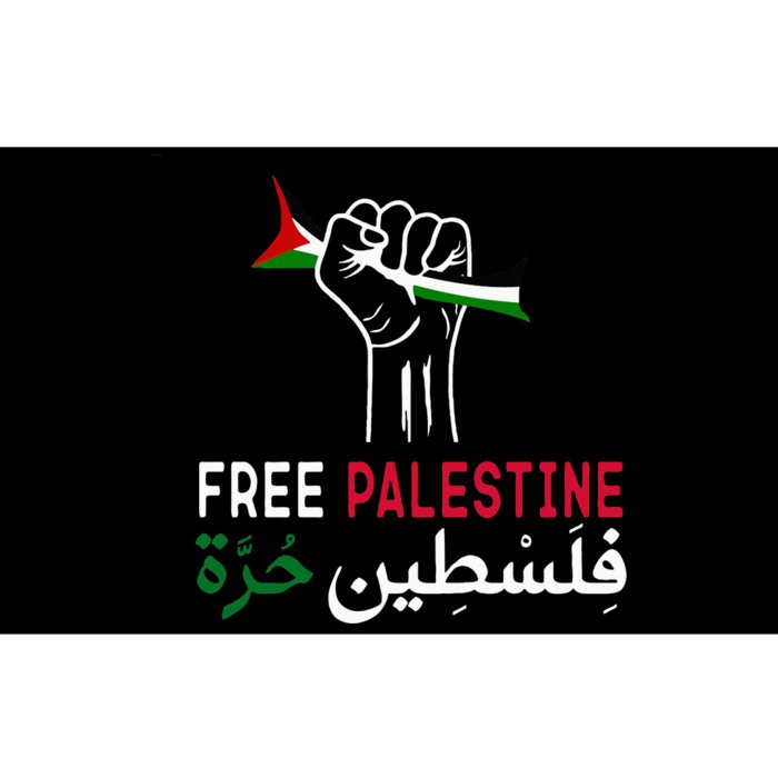 Palestine Free Palestine in Arabic Free Gaza Palestine Flag Bumper Sticker