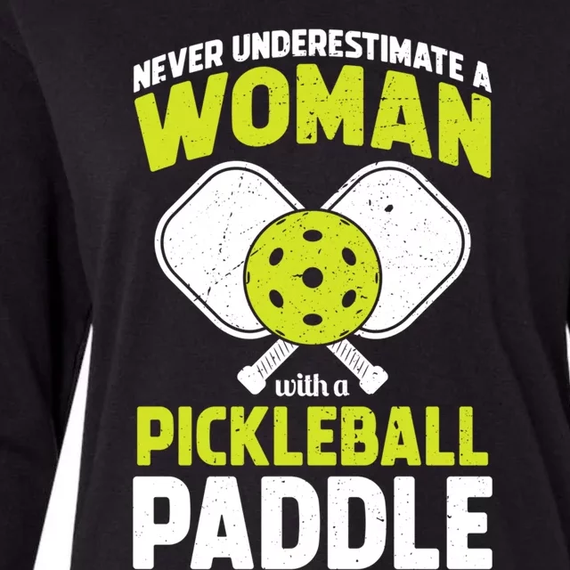 Pickleball Funny Pickleball Player Gift Meaningful Gift Womens Cotton Relaxed Long Sleeve T-Shirt