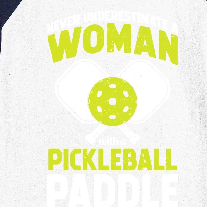 Pickleball Funny Pickleball Player Gift Meaningful Gift Baseball Sleeve Shirt