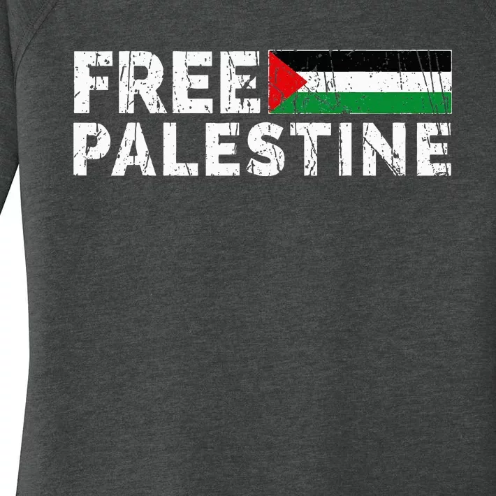 Palestine flag Palestine Free Palestine Gaza Flag Women's Perfect Tri Tunic Long Sleeve Shirt