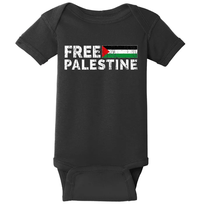 Palestine flag Palestine Free Palestine Gaza Flag Baby Bodysuit