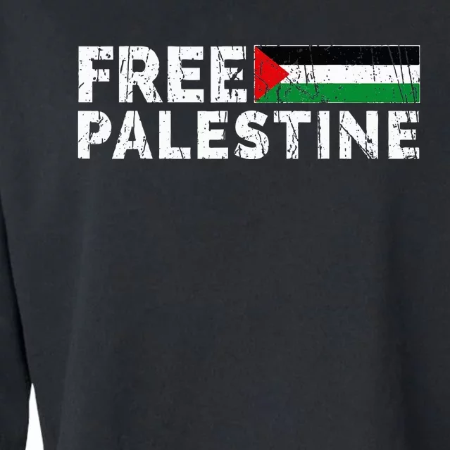 Palestine flag Palestine Free Palestine Gaza Flag Cropped Pullover Crew