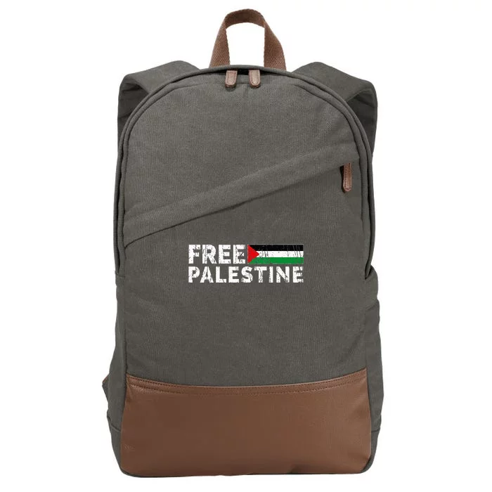 Palestine flag Palestine Free Palestine Gaza Flag Cotton Canvas Backpack