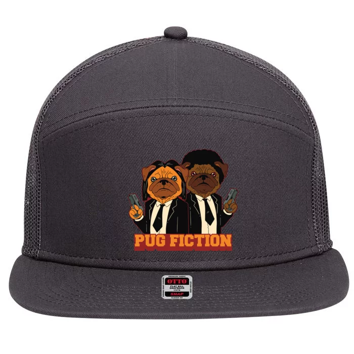 Pug Fiction 7 Panel Mesh Trucker Snapback Hat