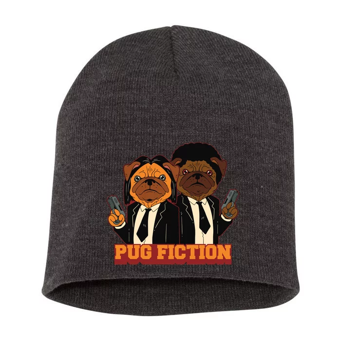 Pug Fiction Short Acrylic Beanie