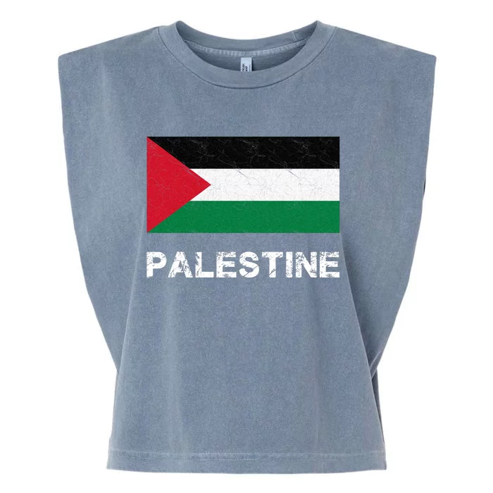 Palestine Flag Garment-Dyed Women's Muscle Tee