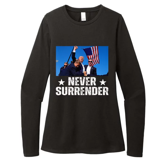 Pray For President Trump Never Surrender God Bless Trump Womens CVC Long Sleeve Shirt