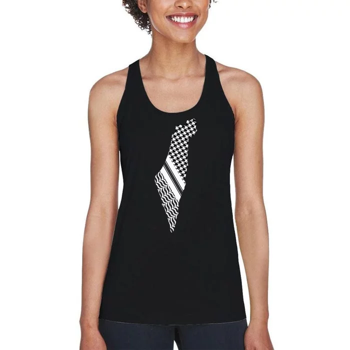 Palestine Free Palestine Free Gaza Palestine Flag Arabic Women's Racerback Tank