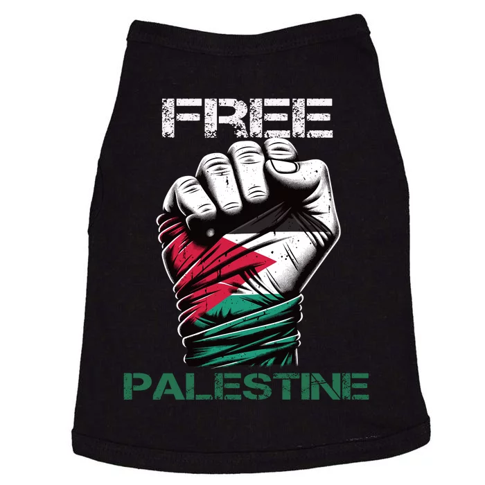 Palestine Free Palestine In Arabic Free Gaza Palestine Flag Design Doggie Tank