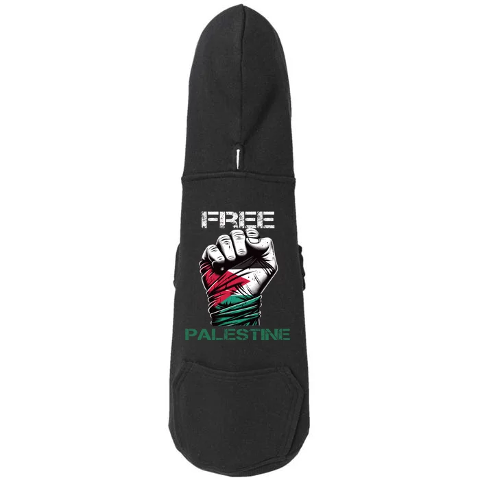 Palestine Free Palestine In Arabic Free Gaza Palestine Flag Design Doggie 3-End Fleece Hoodie