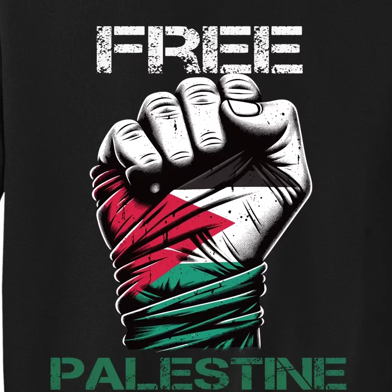 Palestine Free Palestine In Arabic Free Gaza Palestine Flag Design Sweatshirt