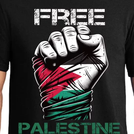 Palestine Free Palestine In Arabic Free Gaza Palestine Flag Design Pajama Set