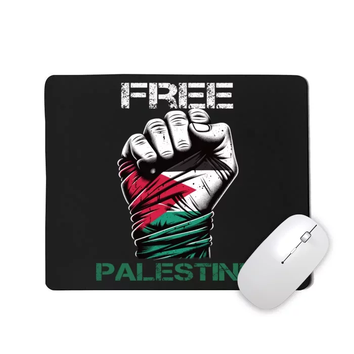 Palestine Free Palestine In Arabic Free Gaza Palestine Flag Design Mousepad