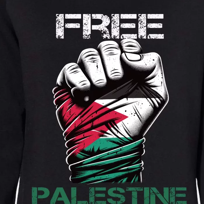 Palestine Free Palestine In Arabic Free Gaza Palestine Flag Design Womens California Wash Sweatshirt