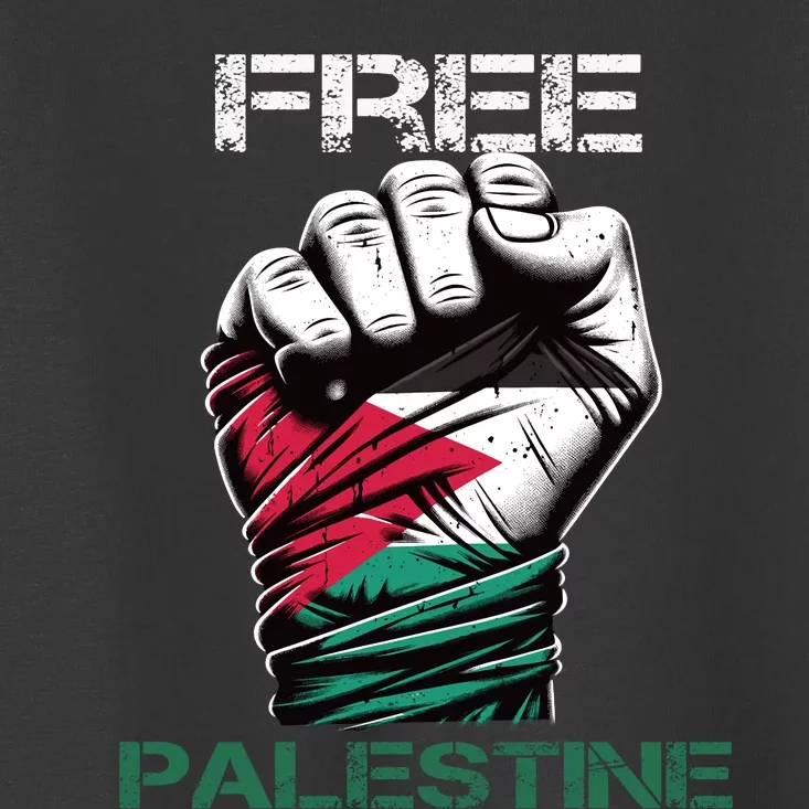 Palestine Free Palestine In Arabic Free Gaza Palestine Flag Design Toddler T-Shirt