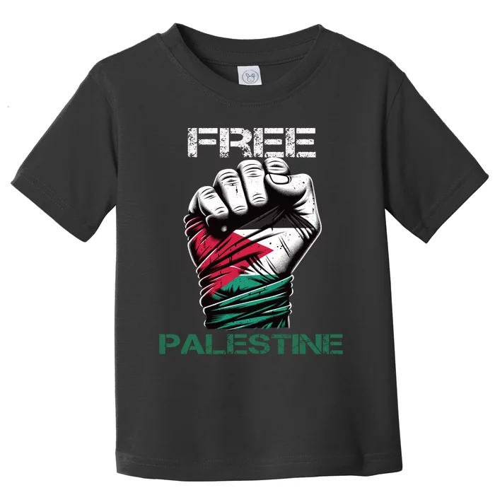 Palestine Free Palestine In Arabic Free Gaza Palestine Flag Design Toddler T-Shirt