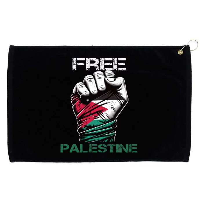 Palestine Free Palestine In Arabic Free Gaza Palestine Flag Design Grommeted Golf Towel