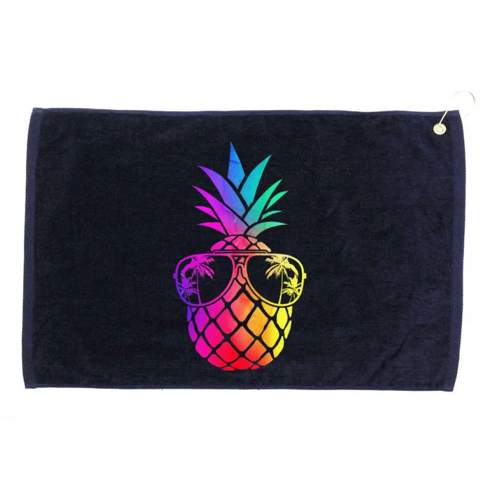 Pineapple Funny Pineapple Hawaii Summer Pineapple Grommeted Golf Towel