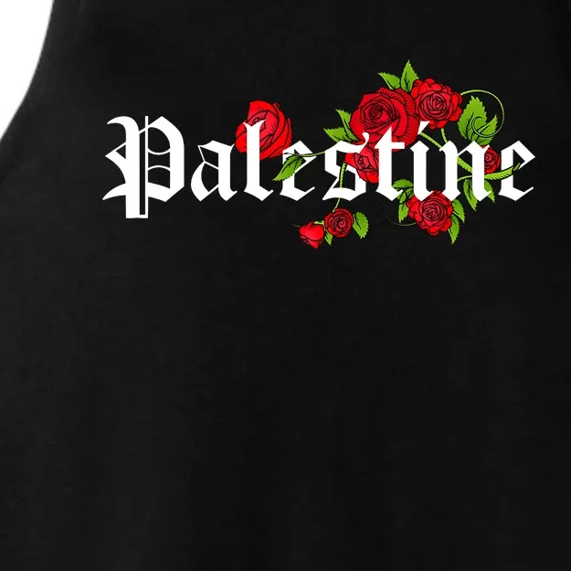 Palestine Free Palestine Free Gaza Palestine Flag Arabic Ladies Tri-Blend Wicking Tank