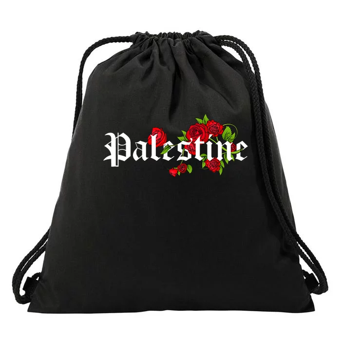 Palestine Free Palestine Free Gaza Palestine Flag Arabic Drawstring Bag