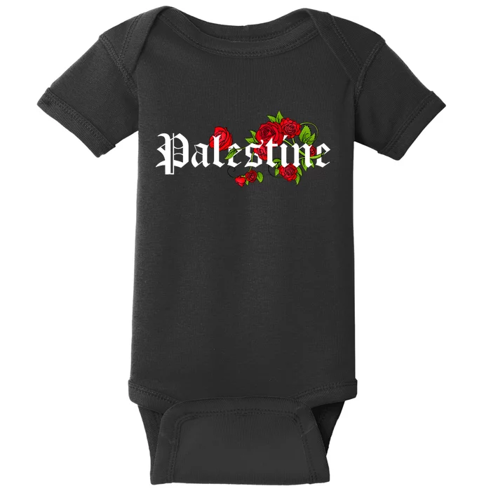 Palestine Free Palestine Free Gaza Palestine Flag Arabic Baby Bodysuit