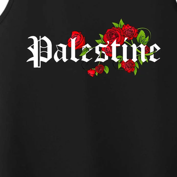 Palestine Free Palestine Free Gaza Palestine Flag Arabic Performance Tank