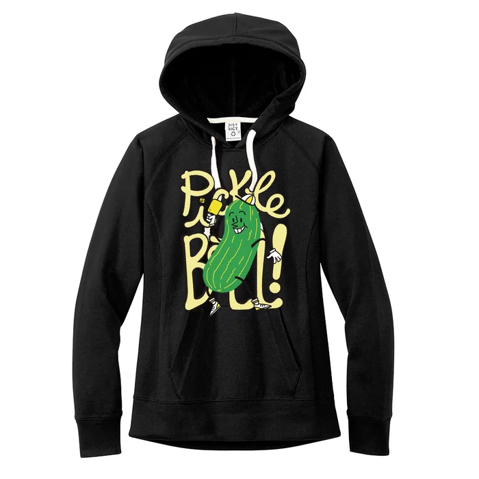 Pickleball Funny Pickle Sport Women's Fleece Hoodie