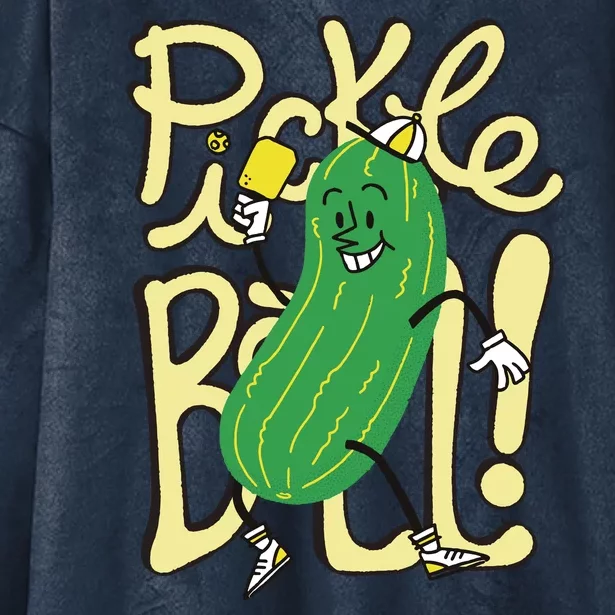 Pickleball Funny Pickle Sport Hooded Wearable Blanket