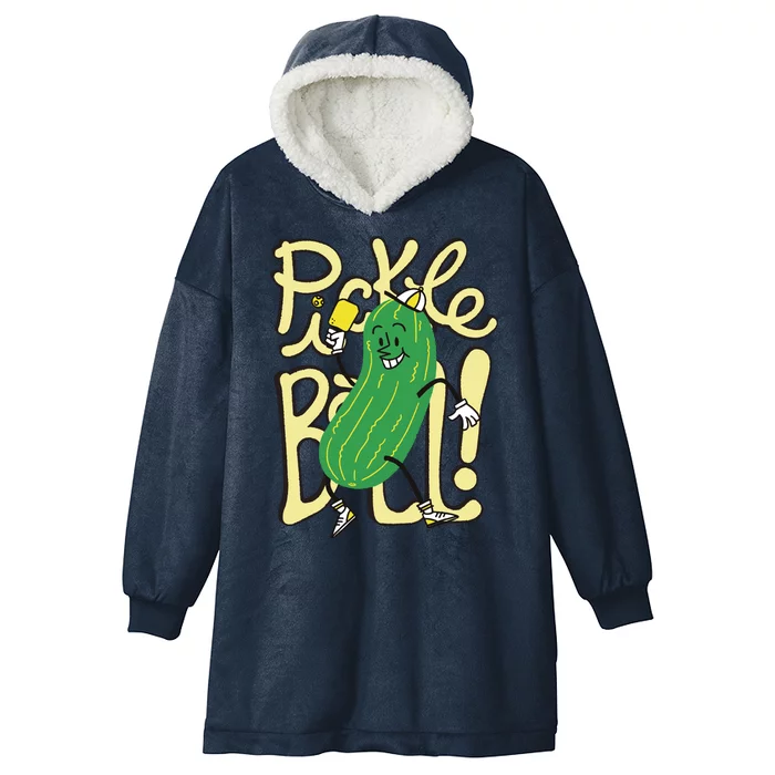 Pickleball Funny Pickle Sport Hooded Wearable Blanket