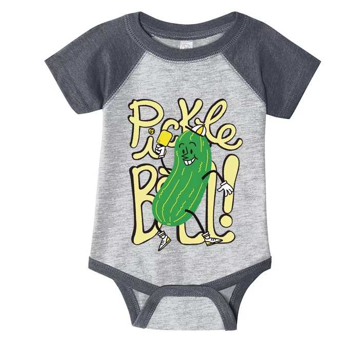 Pickleball Funny Pickle Sport Infant Baby Jersey Bodysuit