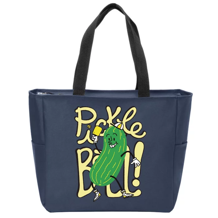 Pickleball Funny Pickle Sport Zip Tote Bag