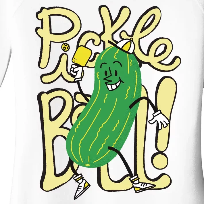 Pickleball Funny Pickle Sport Women's Perfect Tri Tunic Long Sleeve Shirt