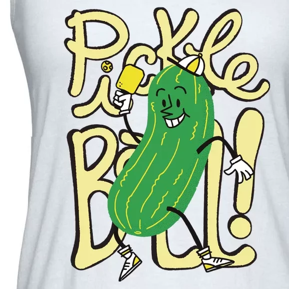 Pickleball Funny Pickle Sport Ladies Essential Flowy Tank