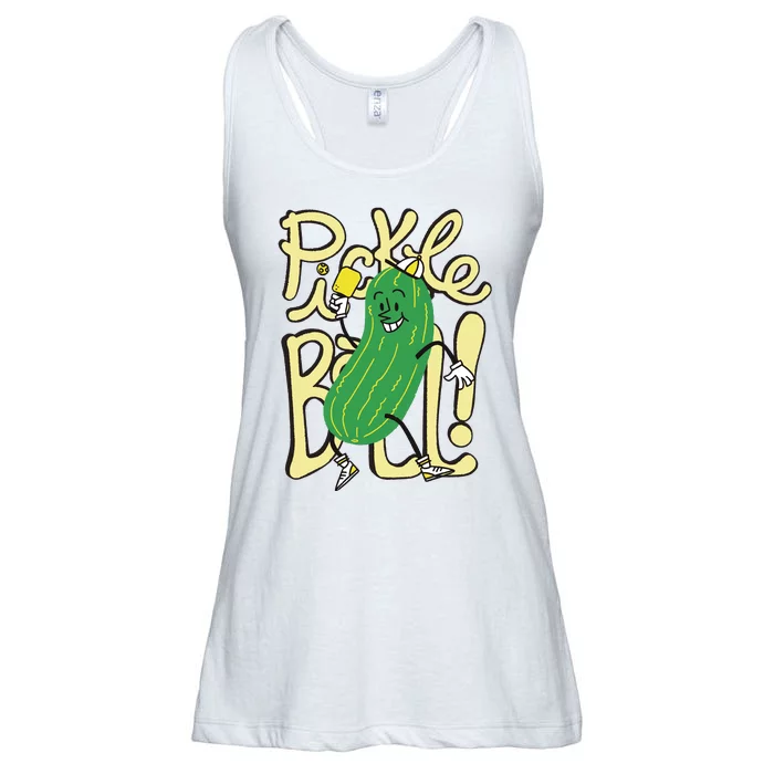 Pickleball Funny Pickle Sport Ladies Essential Flowy Tank