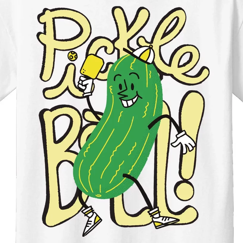 Pickleball Funny Pickle Sport Kids T-Shirt