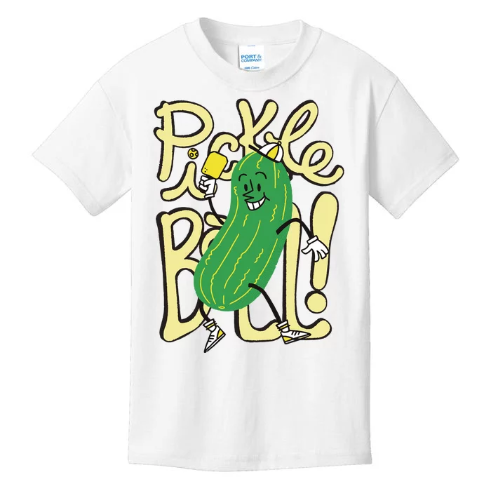 Pickleball Funny Pickle Sport Kids T-Shirt